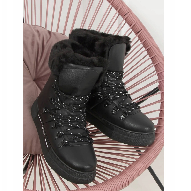 Crne debele izolirane čizme za snijeg BK903 Black crna 2