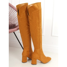 Medne visoke potpetice M247 Žuta žuta boja 1