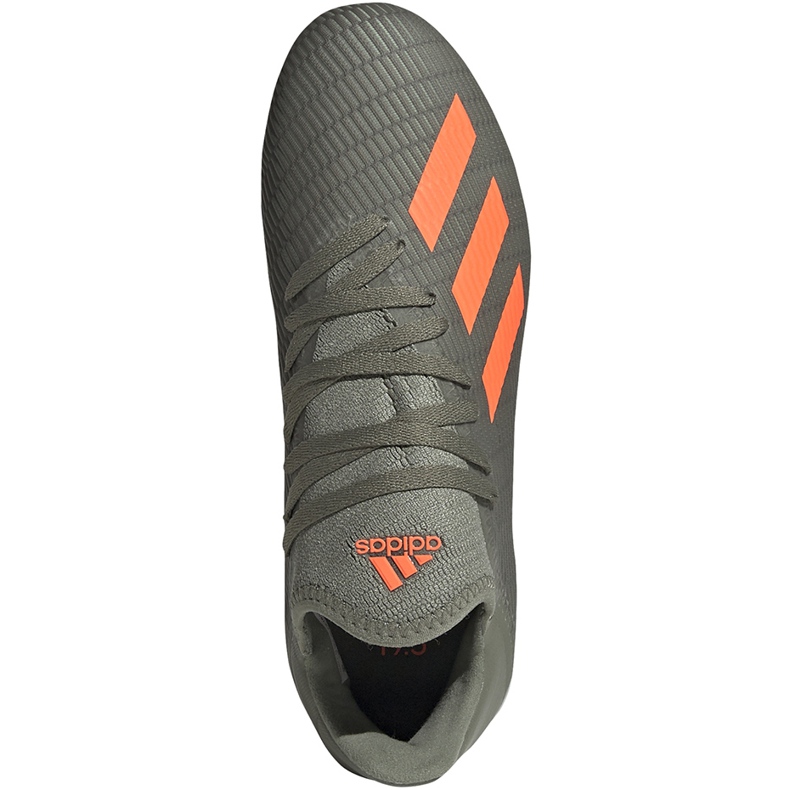 Zelene kopačke adidas X 19.3 Fg Junior EF8374 siva zelena 1