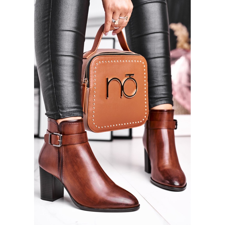 Ženske čizme na visoku petu Sergio Leone Brown BT509 smeđa 2