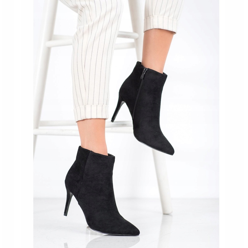 Sweet Shoes Seksi čizme od antilopa crno 2