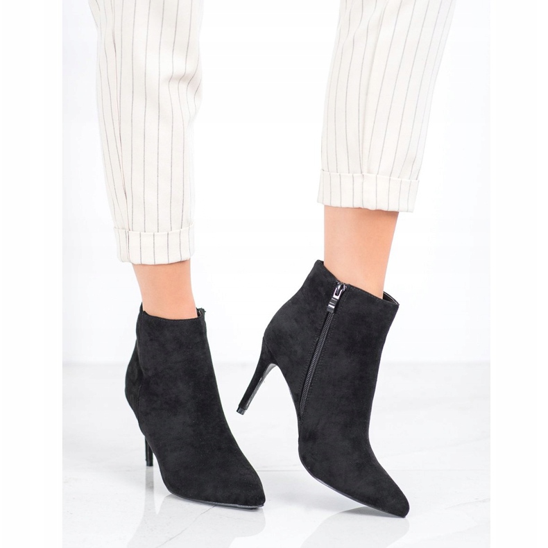 Sweet Shoes Seksi čizme od antilopa crna 1