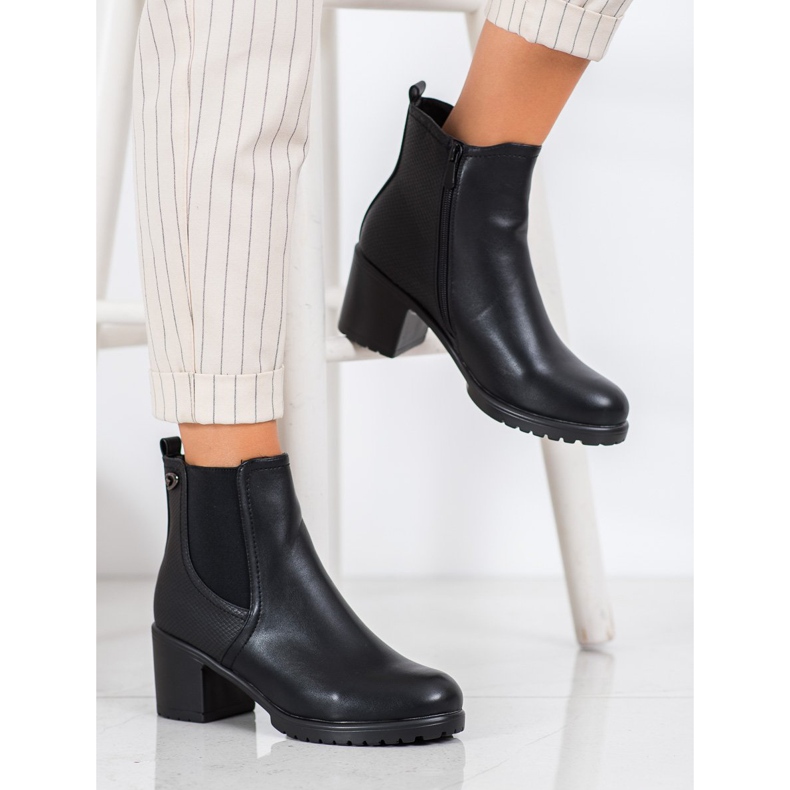 Lagane čizme na postu crna 1