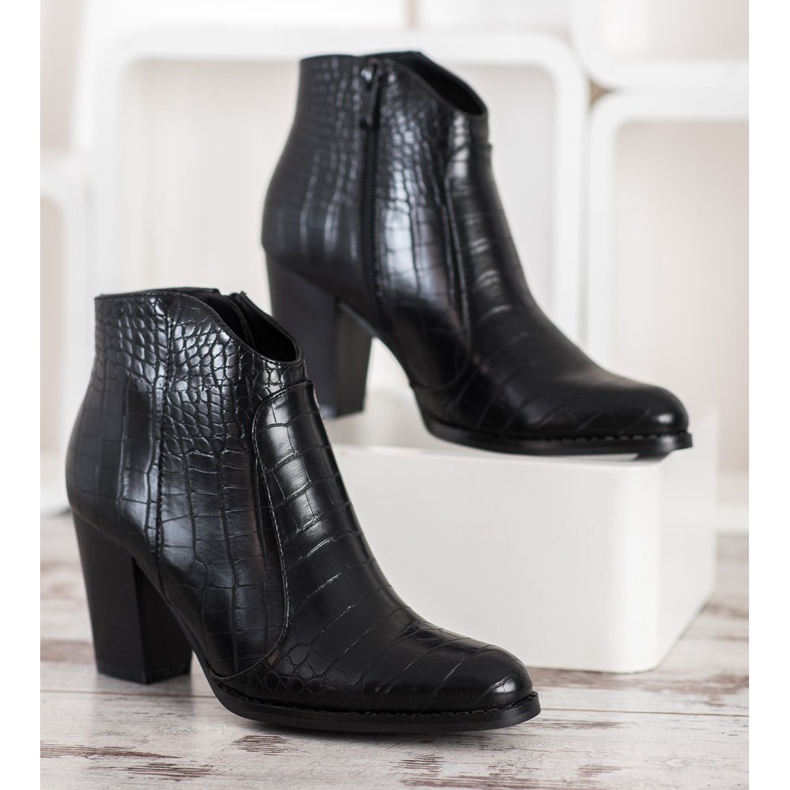 Filippo Modne čizme Snake Print crna 2