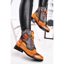 Ženske čizme Kožne tople čizme Maciejka Žuta 04625-07 smeđa 1