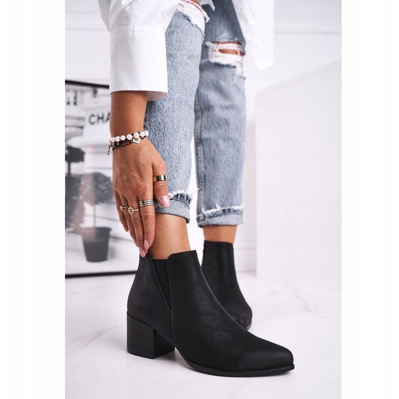 Ženske čizme Sergio Leone Jodhpur čizme Eco Nubuck Black BT621 crno 1