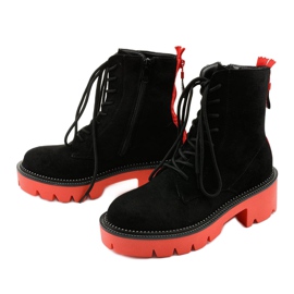 Crne antilop Centrifugalne gležnjače na čipku crna narančasta 2