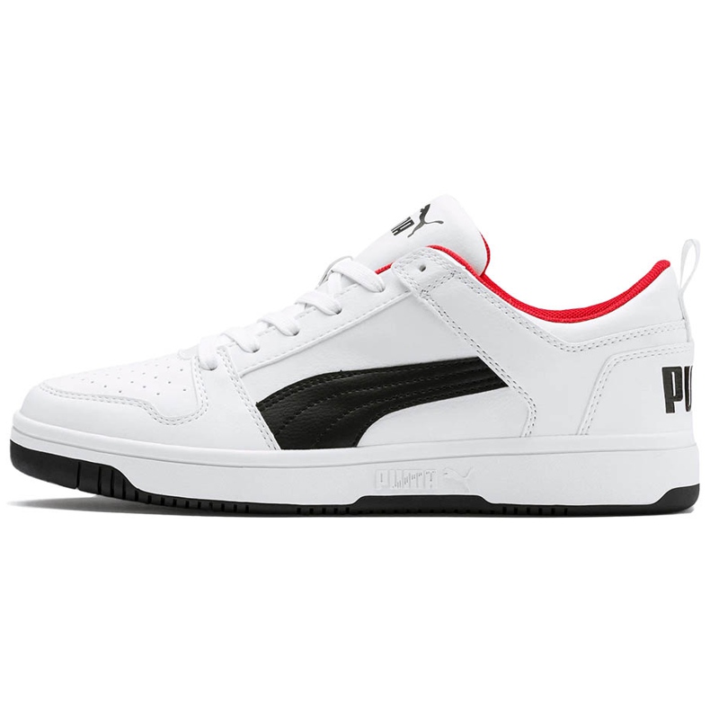 Puma Rebound LayUp Lo Sl muške cipele bijelo-crne 369866 01 bijela crna crvena 1