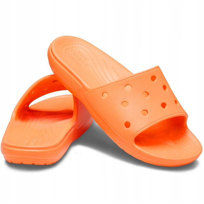 Crocs Classic Slide ženske papuče marelice 206121 801 naranča 1