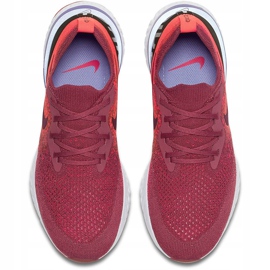 Nike ženske cipele za trčanje Epic React Flyknit bordo-narančasto-crna AQ0070 601 crvena ljubičasta narančasta višebojan 1