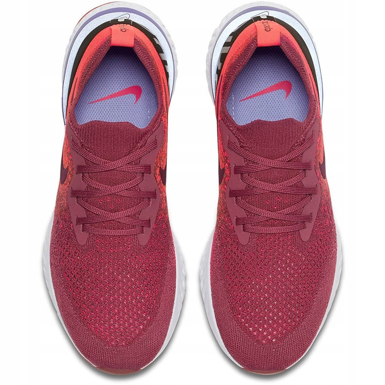 Nike ženske cipele za trčanje Epic React Flyknit bordo-narančasto-crna AQ0070 601 crvena ljubičasta raznobojna 1