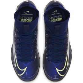Nike Mercurial Superfly 7 Academy Mds Tf Junior BQ5407 401 nogometna cipela mornarsko plava mornarsko plava 1