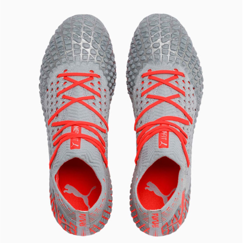 Puma Future 4.1 Netfit MxSG nogometne cipele sivo-narančasta 105676 01 crvena siva 1