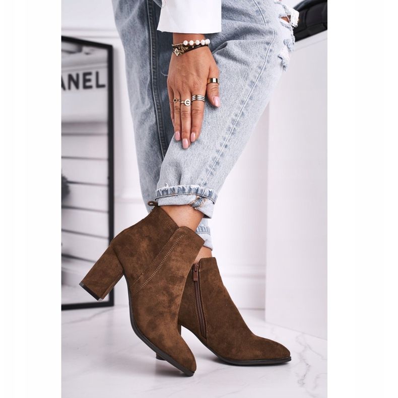 Ženske čizme na visoku petu Sergio Leone Olive BT508 smeđa raznobojna 2