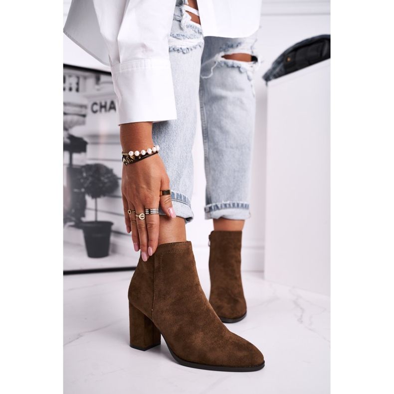 Ženske čizme na visoku petu Sergio Leone Olive BT508 smeđa višebojan 1