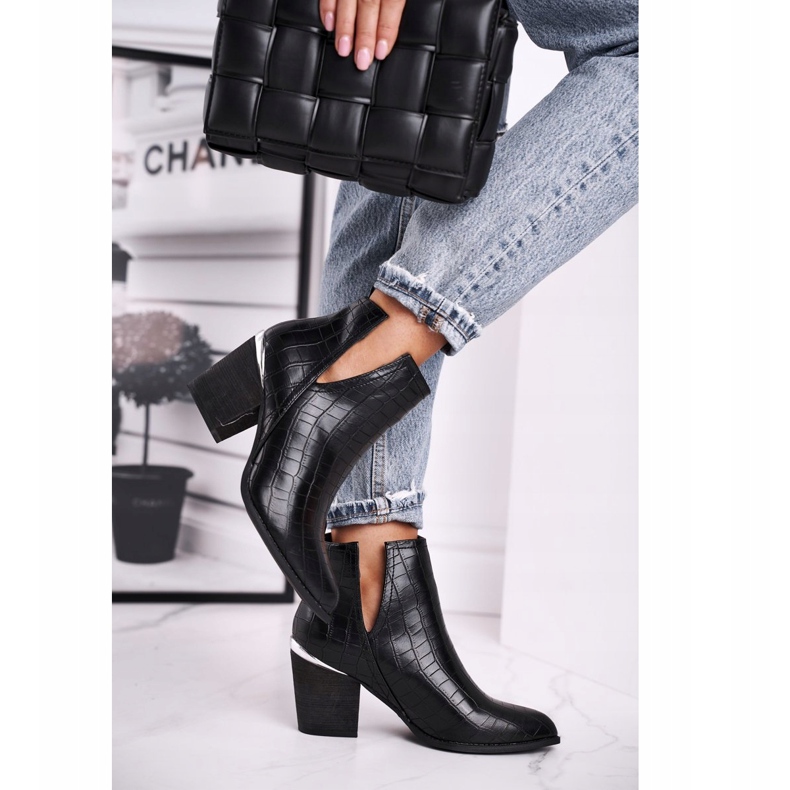 FB1 Ženske čizme na petu crne Ruben crna 2