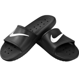 Nike Kawa Tuš GS / PS crne papuče BQ6831 001 bijela crno 1