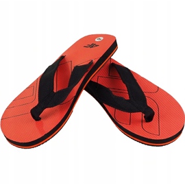 Narančaste muške 4F papuče H4L19 KLM003 70S crna narančasta 1