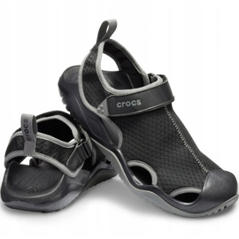 Crocs muške sandale Swiftwater Mesh Deck Sandal M crne 205289 001 crna 1