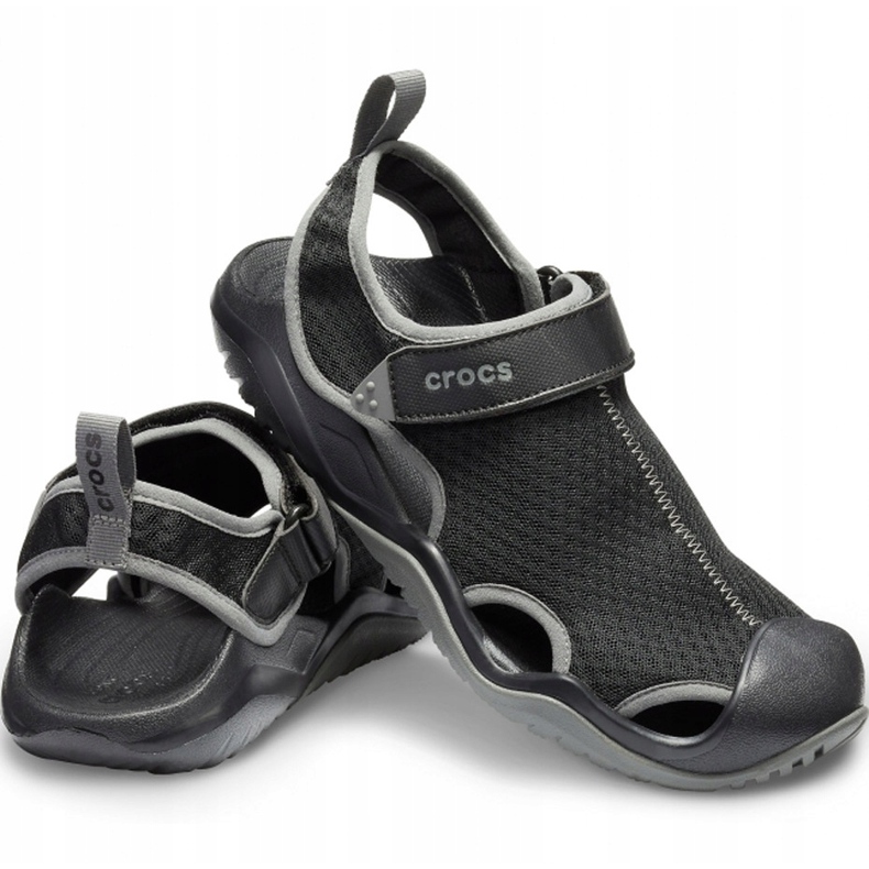 Crocs muške sandale Swiftwater Mesh Deck Sandal M crne 205289 001 crna 1