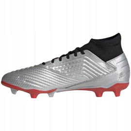 Kopačke adidas Predator 19.3 Fg srebrne F35595 crvena srebro 1