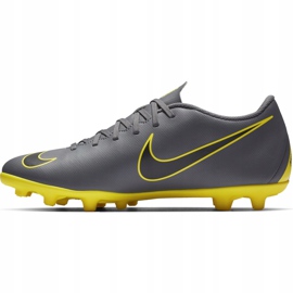 Nike Mercurial Vapor 12 Club Mg AH7378 070 nogometne cipele siva, žuta siva 1