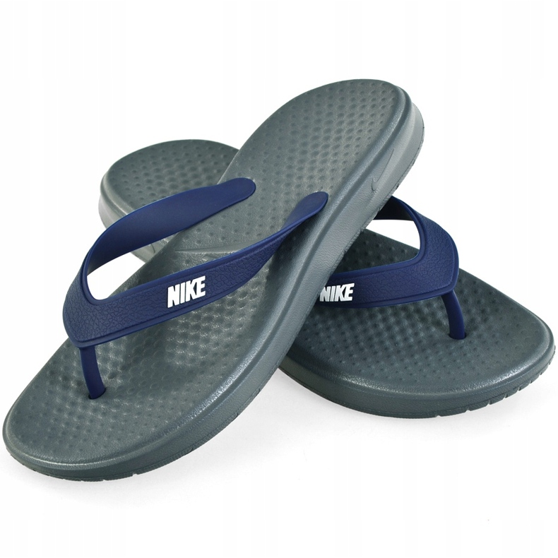 Muški tobogan Nike Solay Thong 882690 001 mornarsko plava siva 1