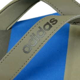 Adidas papuče Eezay s prugama BA8809 plava siva 2