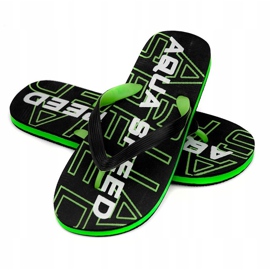 Aqua-Speed ​​Rhodes crne i zelene muške papuče, broj 38 crna zelena 1