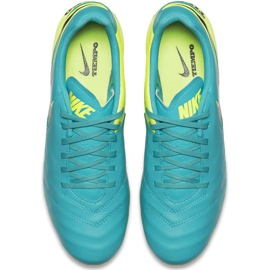 Nike Tiempo Genio Ii Kožne patike Fg 819213 307 za nogomet crno plava 1