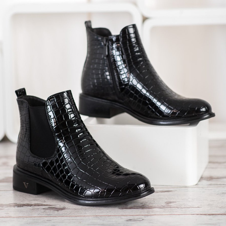 Filippo Lakirane čizme Chelsea crno 1