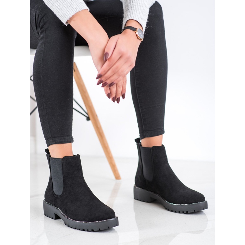 Bello Star Čizme od antilopa Chelsea crno 2