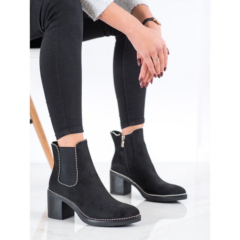 Bella Star Ukrašene čizme Chelsea crno 2