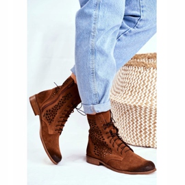 Nicole Ženske kožne čizme meridan od kamile smeđa 1