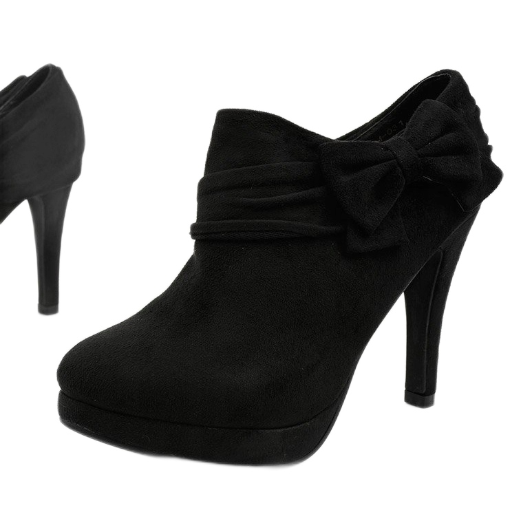 Crne čizme na visoku petu s elastičnim Fharvixom crno 1