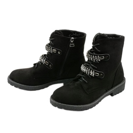 Crne čizme s ukrasnim Ginoraya prugama crna 2