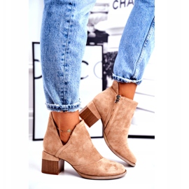 MSMG Ženske gležnjače izrezane bež Mini Meliori 3