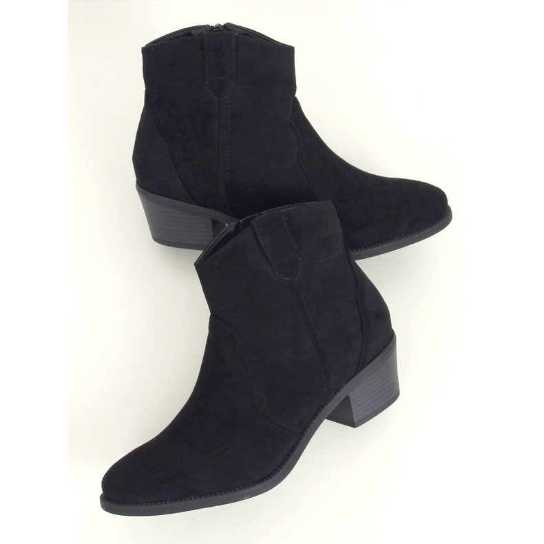 Crne Čizme na nisku petu crne 99-63 Crne crna 1