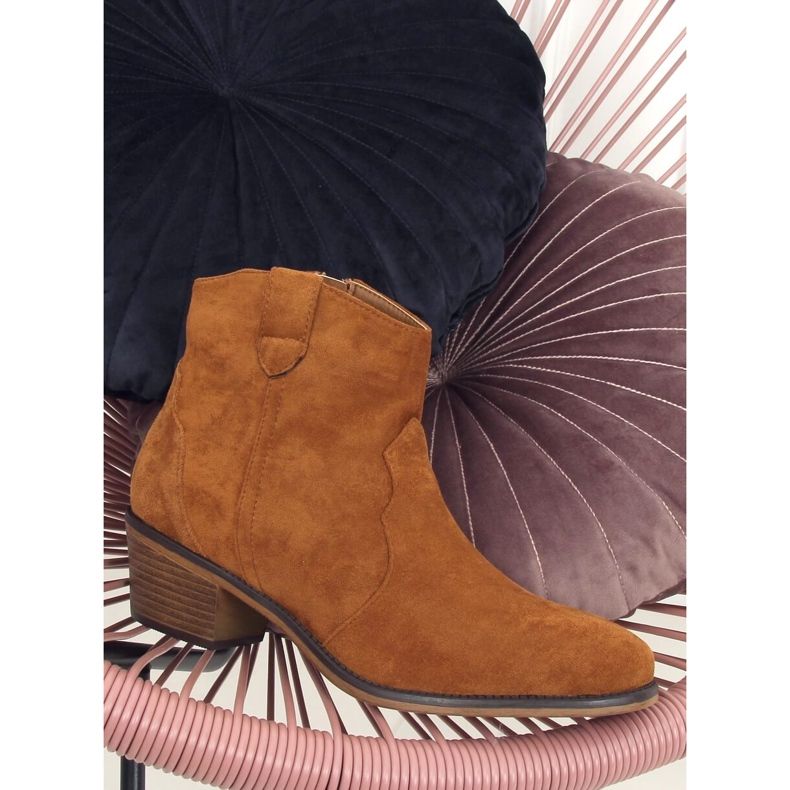 Čizme devica niska peta 99-63 Camel smeđa 1