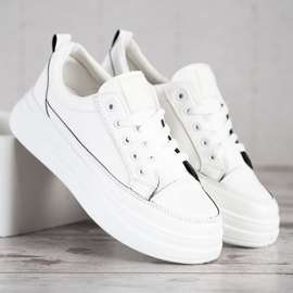 SHELOVET Sportska obuća na platformi bijela 2