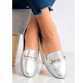 Clowse Elegantna obuća od eko kože srebro 1