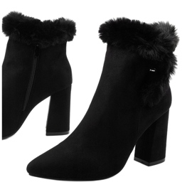 Crne gležnjače na stupu s Helike patentnim zatvaračem crno 1