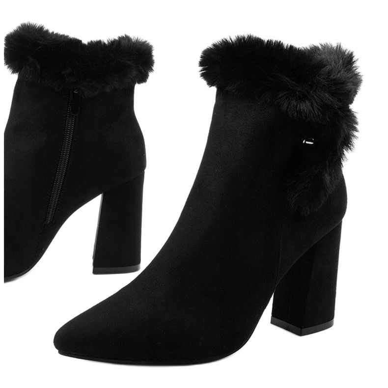 Crne gležnjače na stupu s Helike patentnim zatvaračem crna 1