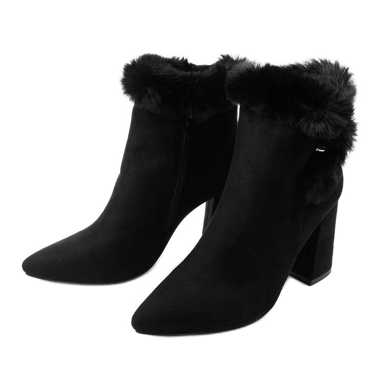 Crne gležnjače na stupu s Helike patentnim zatvaračem crna 2