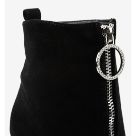 Crne čizme na stupu od eko-antilopa Ginrolyss crna 2