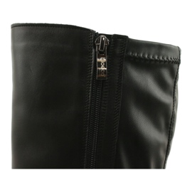 Arka Kožne čizme na stupu Arek 7322 crne crno 5