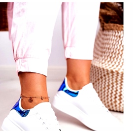 Ženske sportske cipele Lu Boo bijela metalik Matilda plava 2