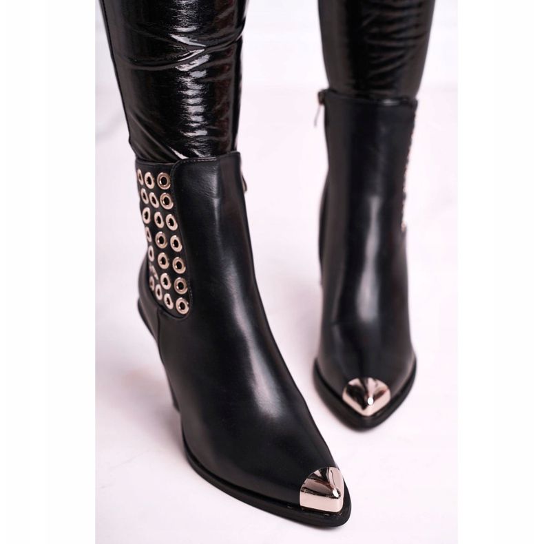 FS1 Ženske visoke čizme Čelični prst na nogama Crna Samo vrijeme 2