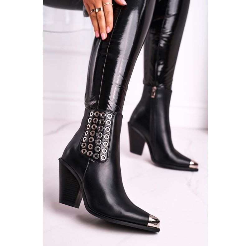 FS1 Ženske visoke čizme Čelični prst na nogama Crna Samo vrijeme 1