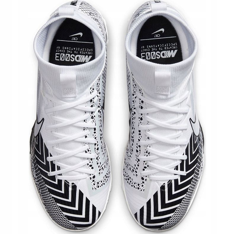 Nike Mercurial Superfly 7 Academy Mds Tf Junior BQ5407 110 cipele za nogomet bijela 1